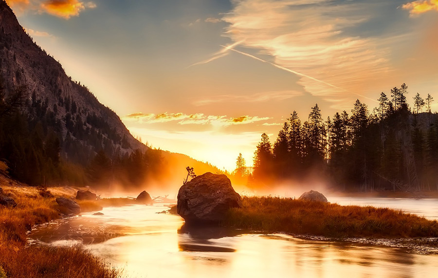 Fly fishing in Yellowstone National Park